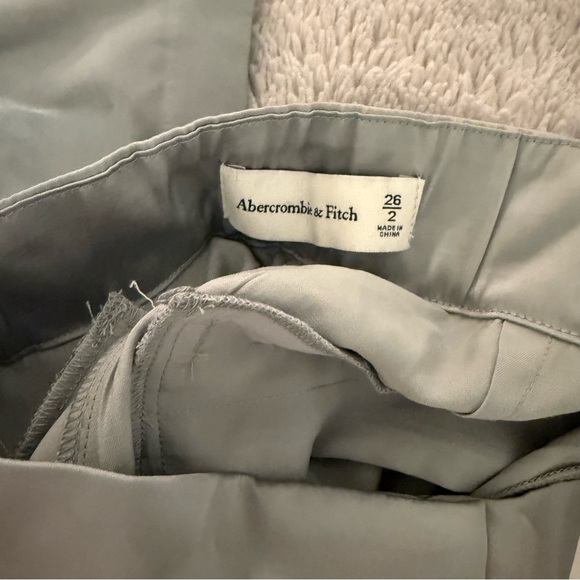 Abercrombie Sage Green Satin Tailored Wide Leg Pants - Picture 7 of 7